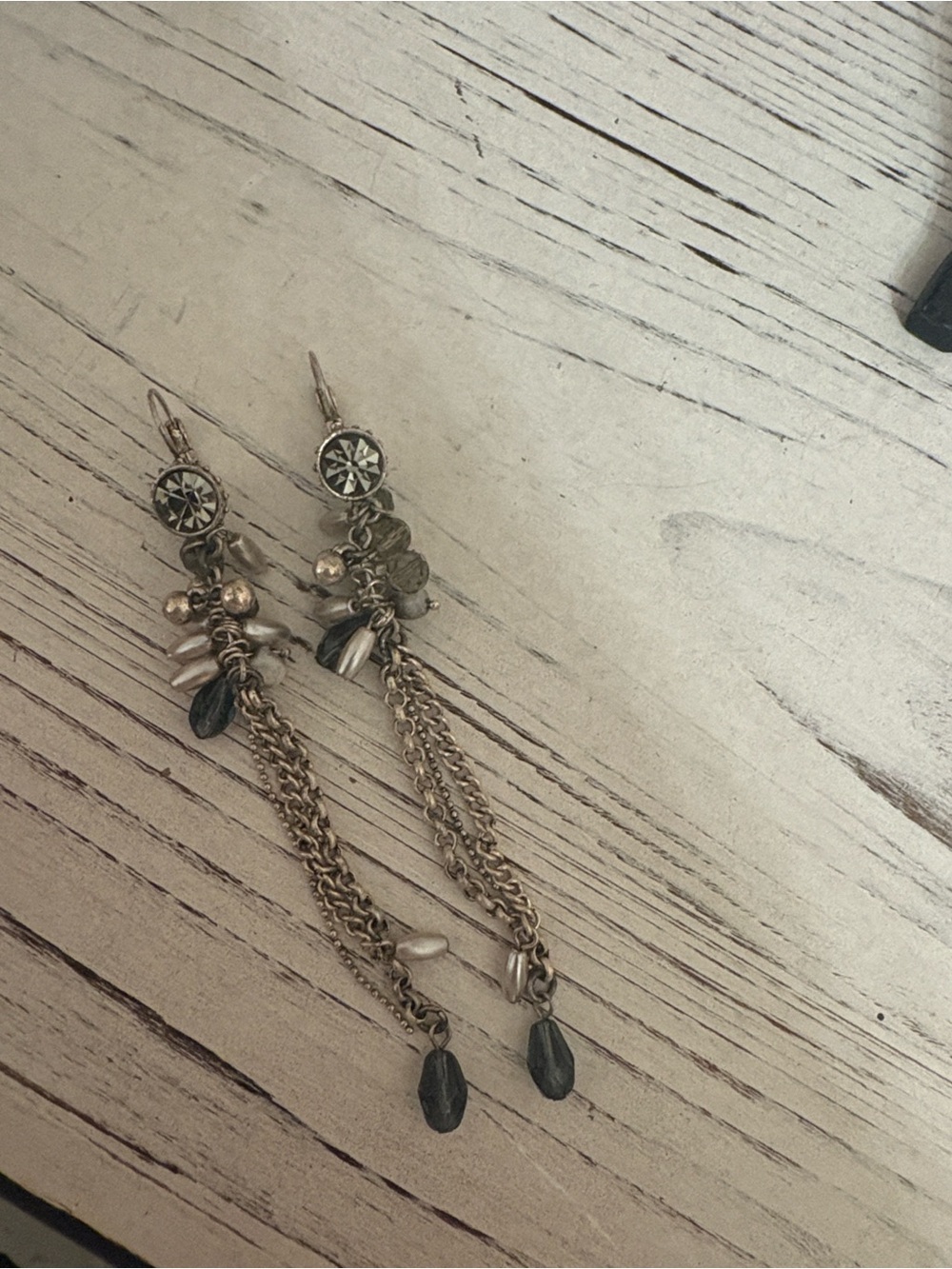 Boho Silver Tone Dangle Chain Earrings - Long Tassel Drop